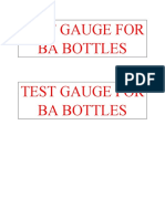 Label, Test Gauge For Ba