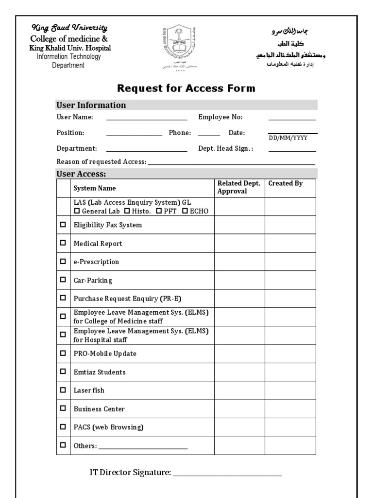 Request For Access | PDF