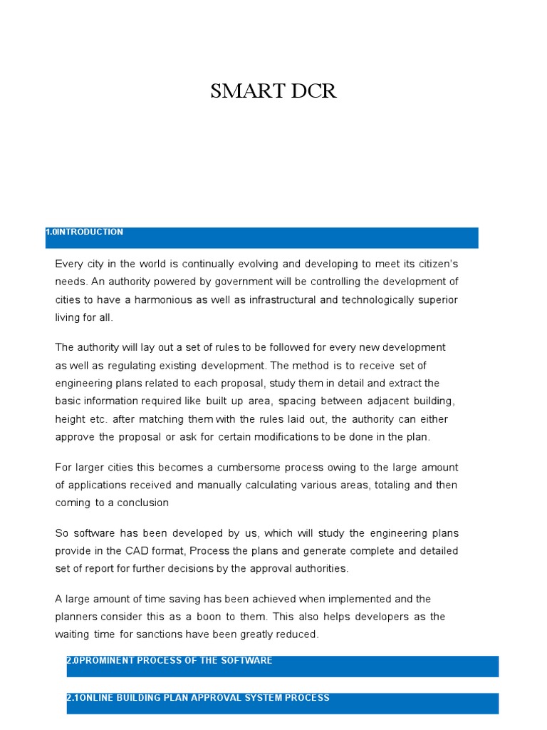 Smart DCR Report | PDF | Automation | Architect