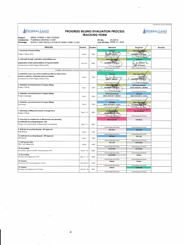 Progress Billing Evaluation Process | PDF