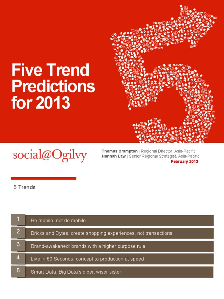 2013 Digital Social Marketing Trend Predictions Re Post of My