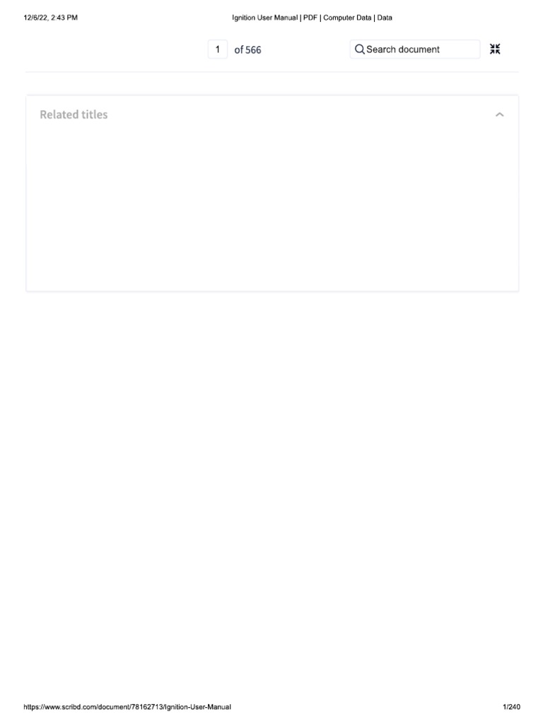 Ignition User Manual PDF Computer Data Data PDF