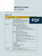 11a5 Mid Sem1 Test Syllabus