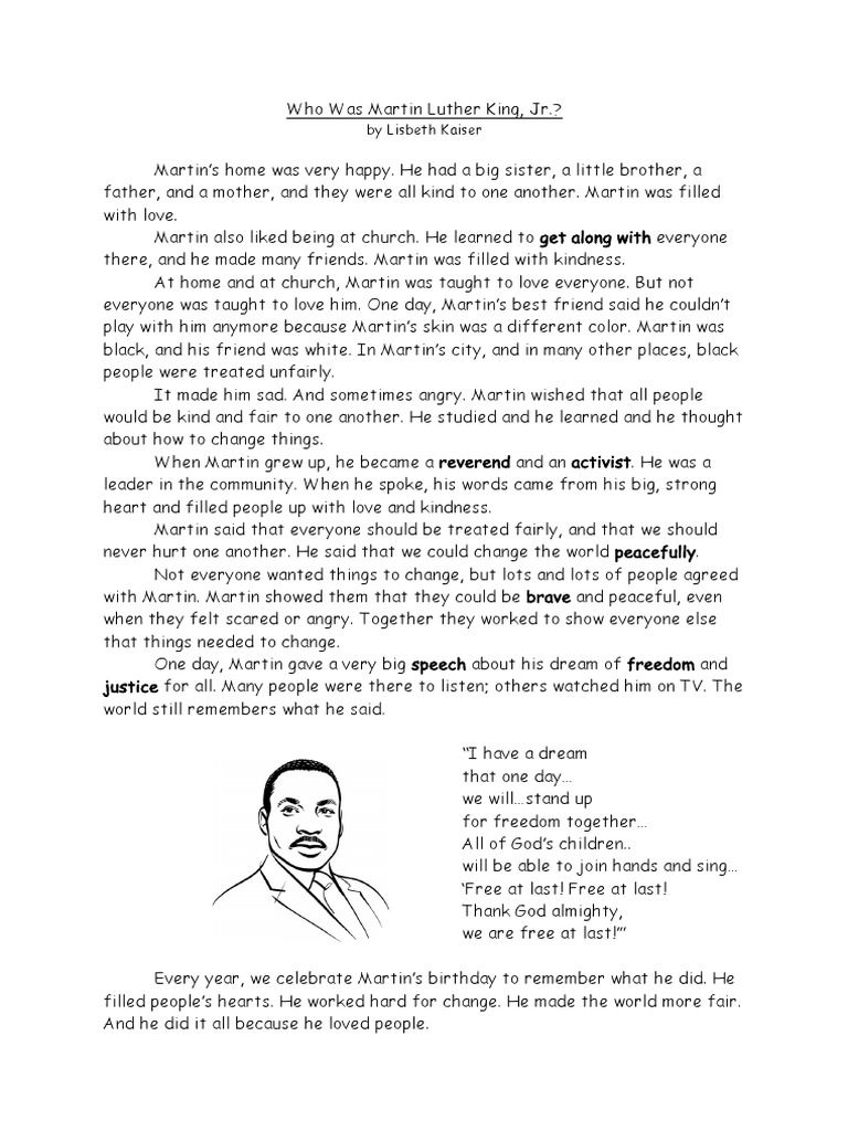 Who Was Martin Luther King JR? | PDF