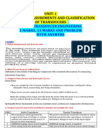 Oic751-Transducer Engineering 2 Marks, 13 Marks and Problem With Answers