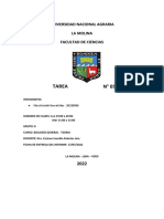 Universidad Nacional Agraria La Molina: Tarea N°05 sobre Biología General