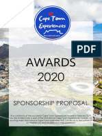 Cape Town Experiences Awards Marketing & Sponsorship Proposal
