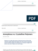 Amorphous vs. Crystalline Polymers
