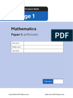 Ks1 Mathematics 2022 Paper 1