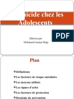 Le Suicide Chez Les Adolescents: Elaboré Par: Mohamed Amine Hajji