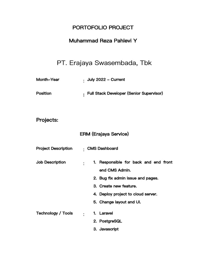 Full Stack Developer Portfolio Projects | PDF | My Sql | Cloud Computing