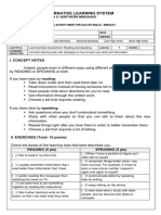 DLP Life Skills Mod1 LAS7 Learning Style Assessment - Reading and Speaking