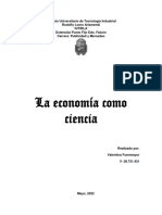 La Economia Como Ciencia