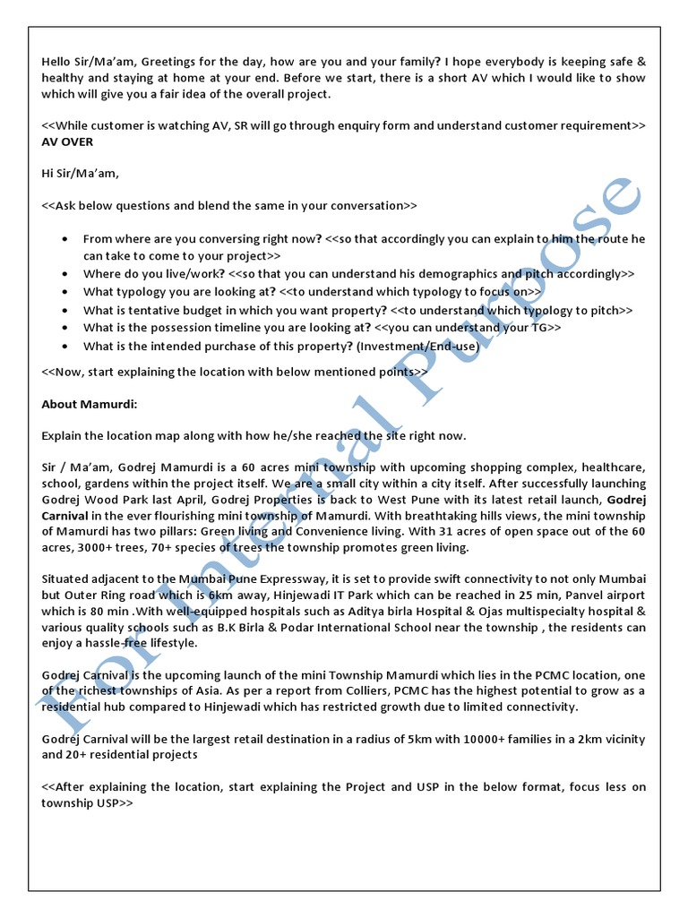 TC Sales Script | PDF | Business