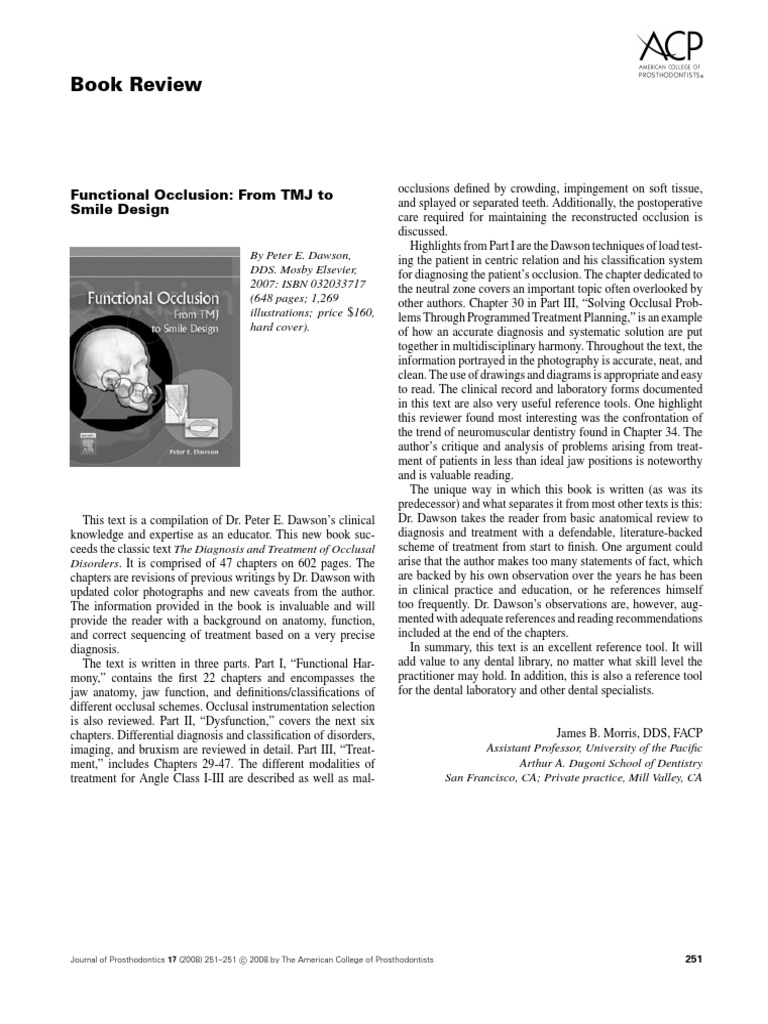 Functional Occlusion From TMJ To Smile Design | PDF | Dentistry