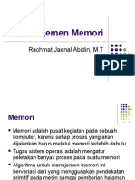 Sistem Operasi Materi 8 Manajemen Memori