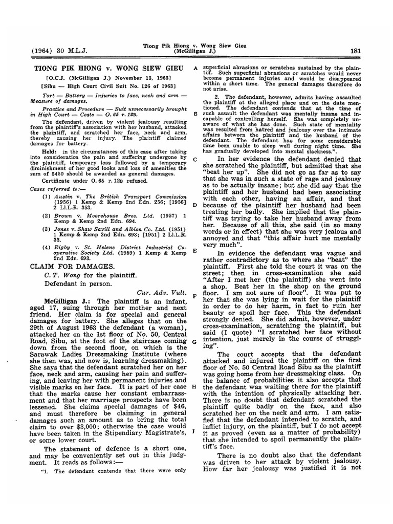 TIONG PIK HIONG V WONG SIEW GIEU | PDF