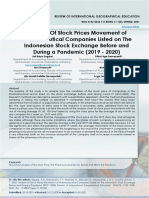 Analysis of Stock Prices Movement of Pharmaceutical Companies Listed On The Indonesian Stock Exchange Before and During A Pandemic (2019 - 2020)