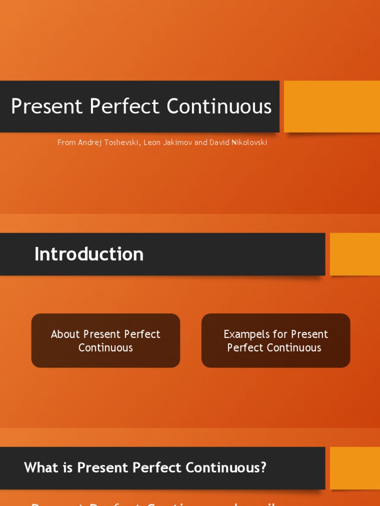 Understanding Present Perfect Continuous | PDF
