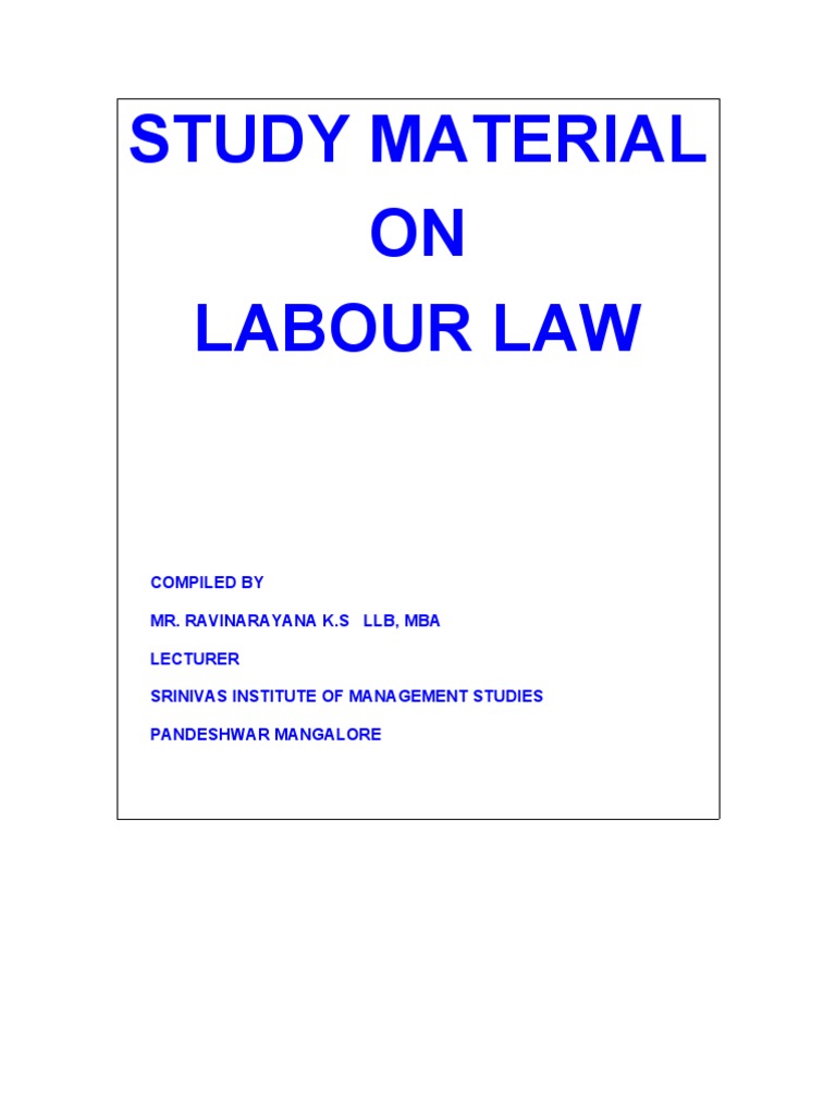 Study Material-Mba LL | PDF | Life Insurance | Employment
