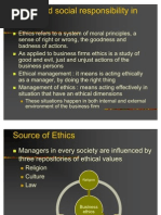 Ethics and Social Responsibility