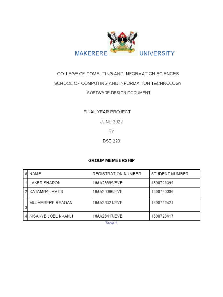 Software Design Document PDF Information Technology Data Management