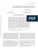 ACt Vs CBT For Anxiety