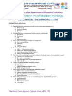 Introduction to Embedded Systems Multiple Choice Questions