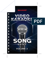 Sharp Songlist Volume Three