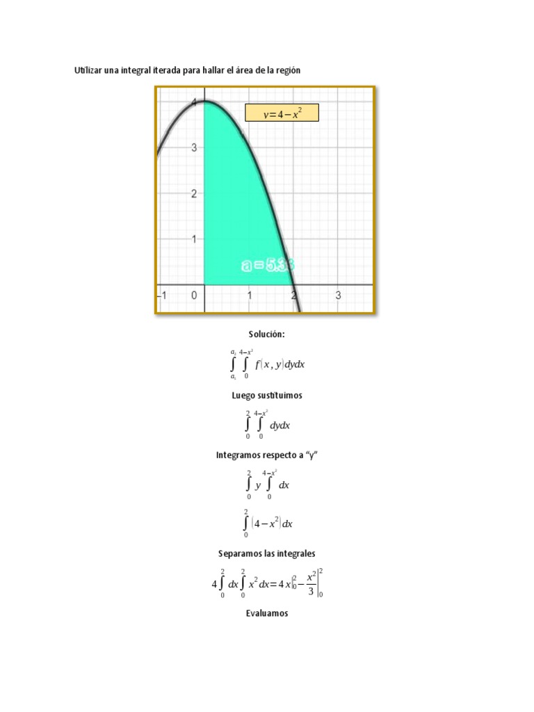 Utilizar Una Integral Iterada para Hallar El Área de La Región | PDF ...