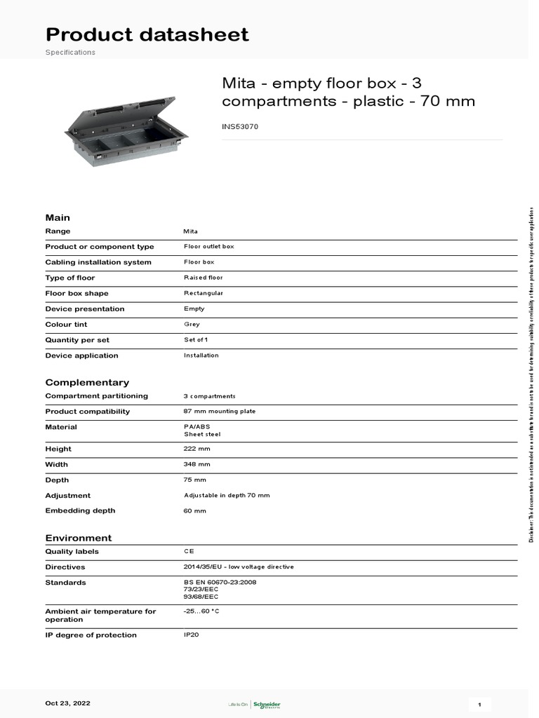 Cable Management Systems INS530701 PDF Manufactured Goods Electrical Engineering
