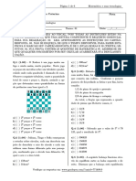 Prova de Matemática com 20 questões