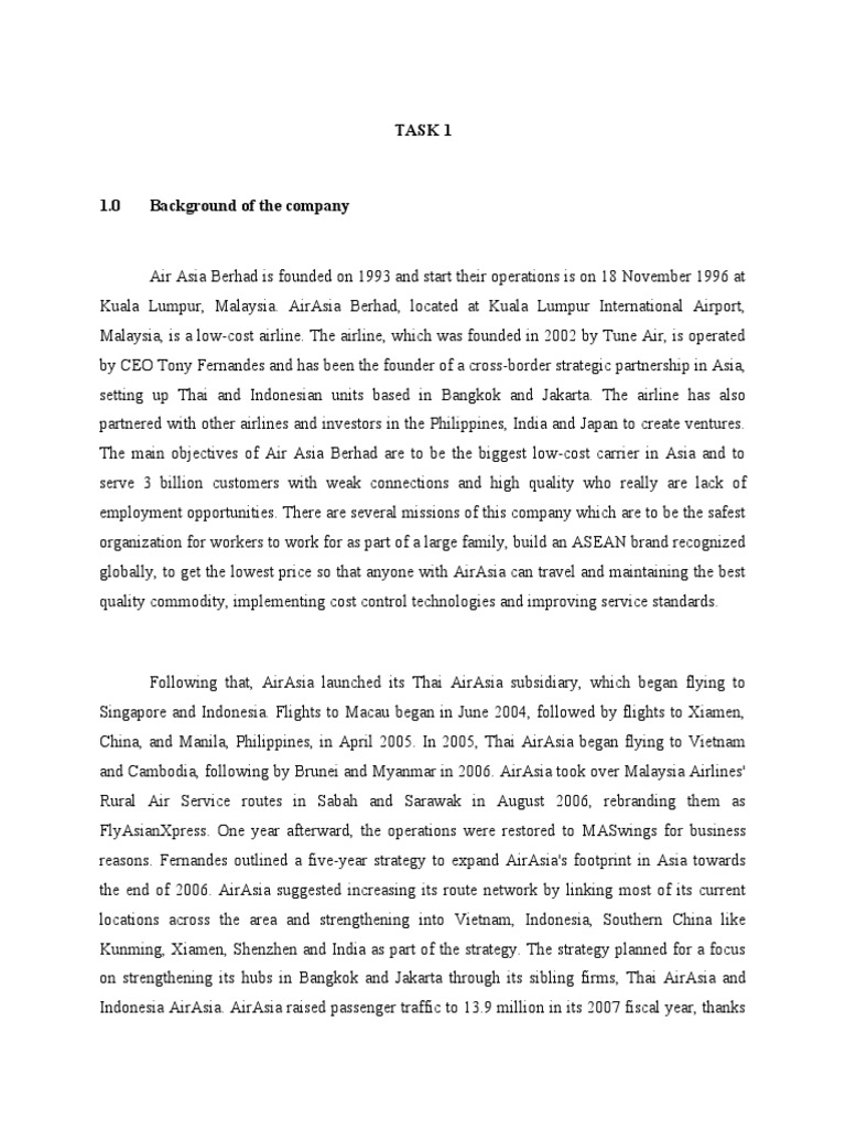 Air Asia PDF Business Economies