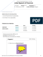 Reported Speech & Passives Quiz