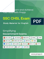 SSC CHSL E: Study Material For English