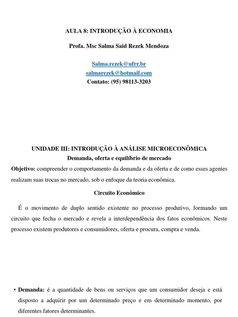 Demanda e Oferta na Economia | PDF | Monopólio | Oferta e procura