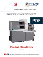 CITIZEN - Tutorial para Criação Do Programa CNC