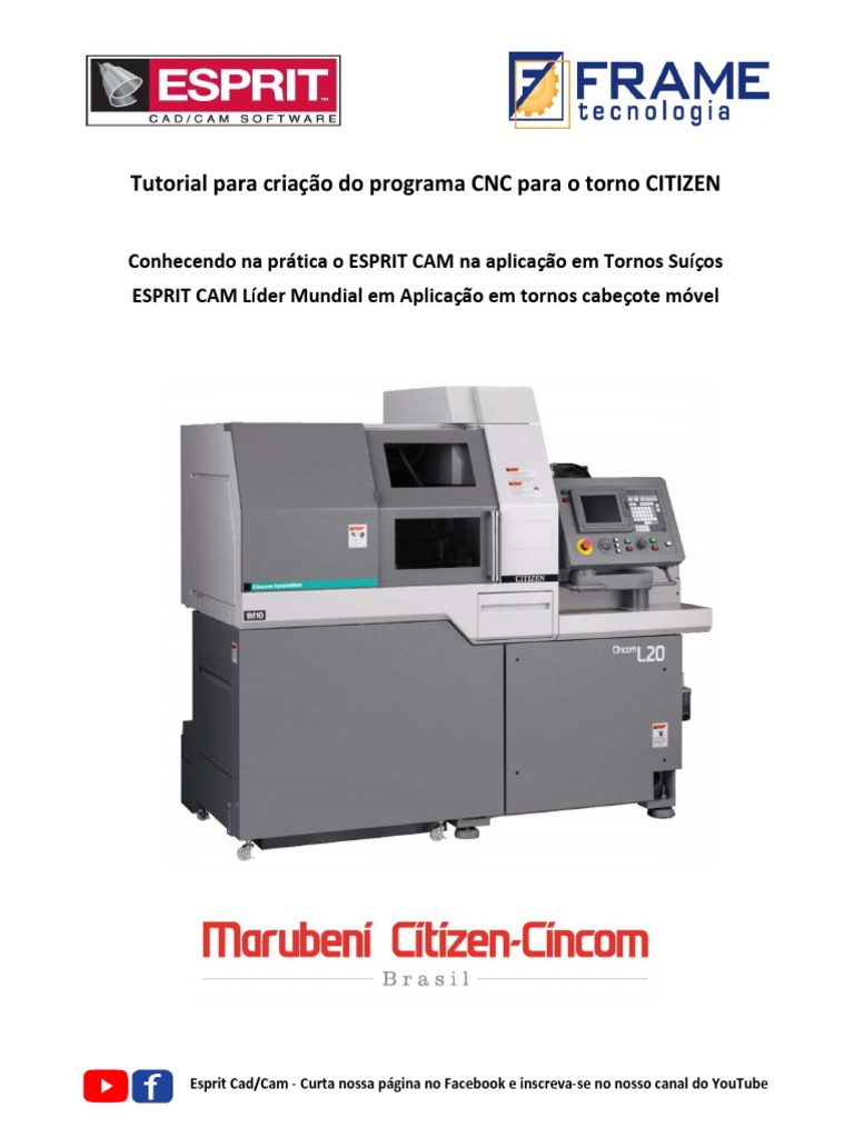 Programação CNC para Torno Citizen L20 | PDF | Informática | Programas