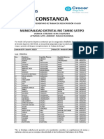 Constancia de Aseguramiento