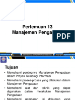 Pertemuan 13 Manajemen Pengadaan