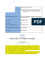 Why Is The U.S. Dollar So Strong?: Full Article