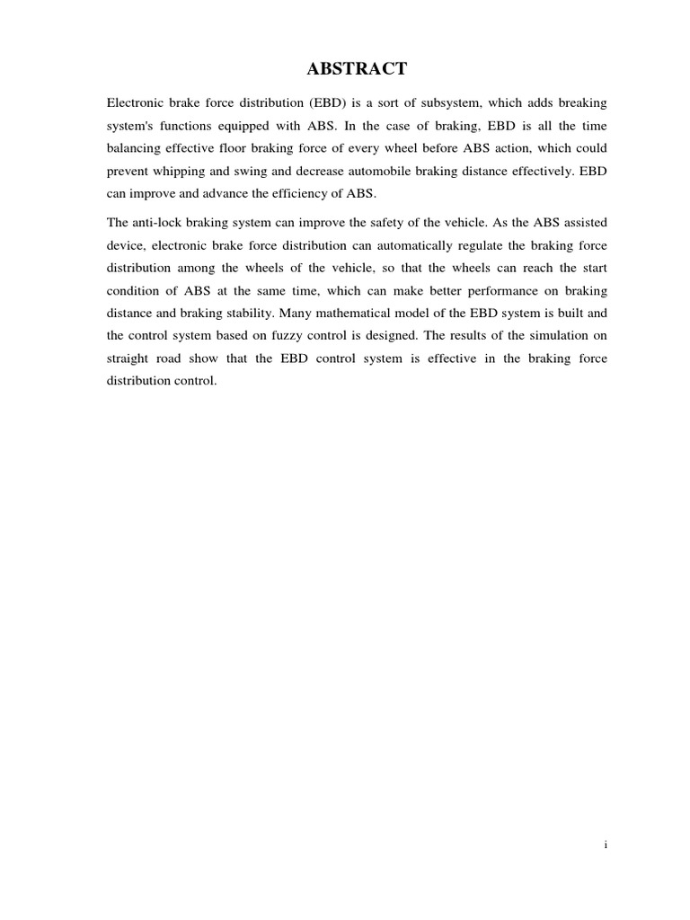 Abstract Content Page 49 PDF Anti Lock Braking System Brake