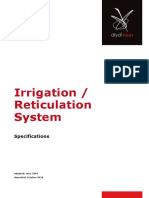 Irrigation System Specification January 2022