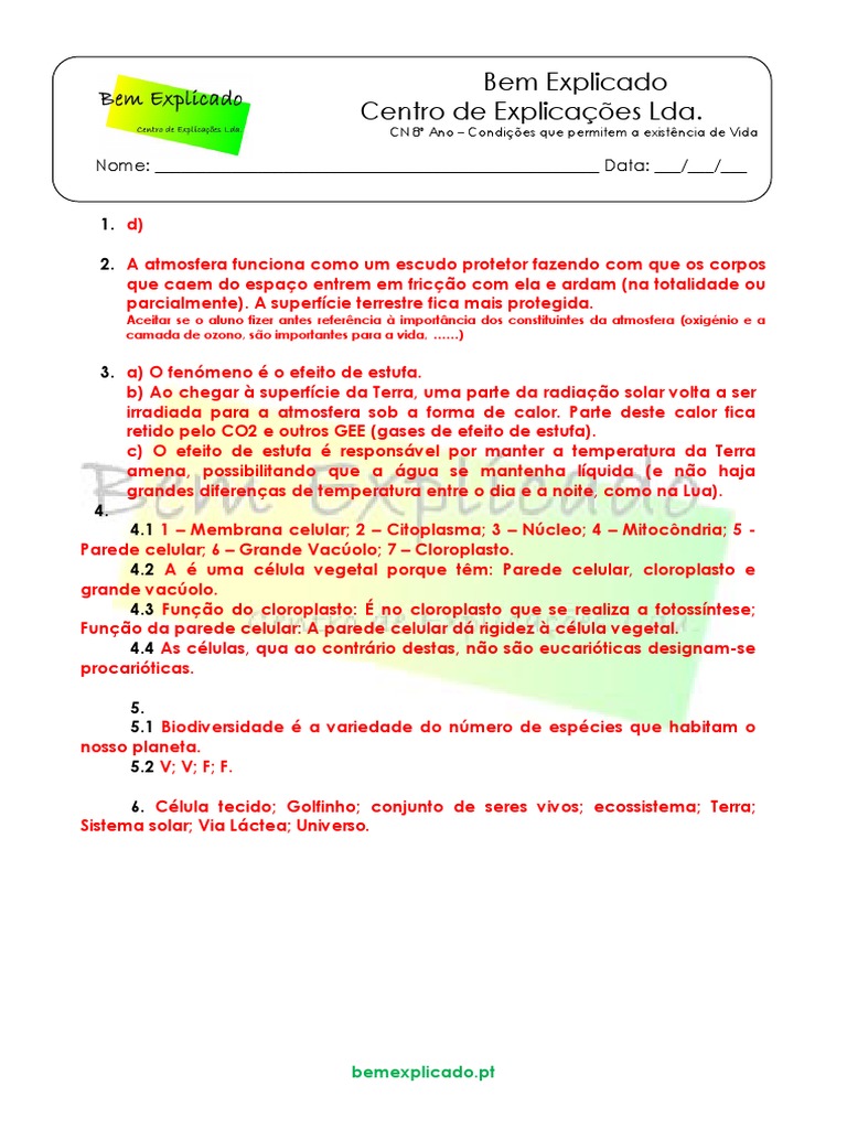 Condições para a Vida na Terra | PDF