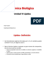 Química Biológica Unidad VI - Introducción a los Lípidos