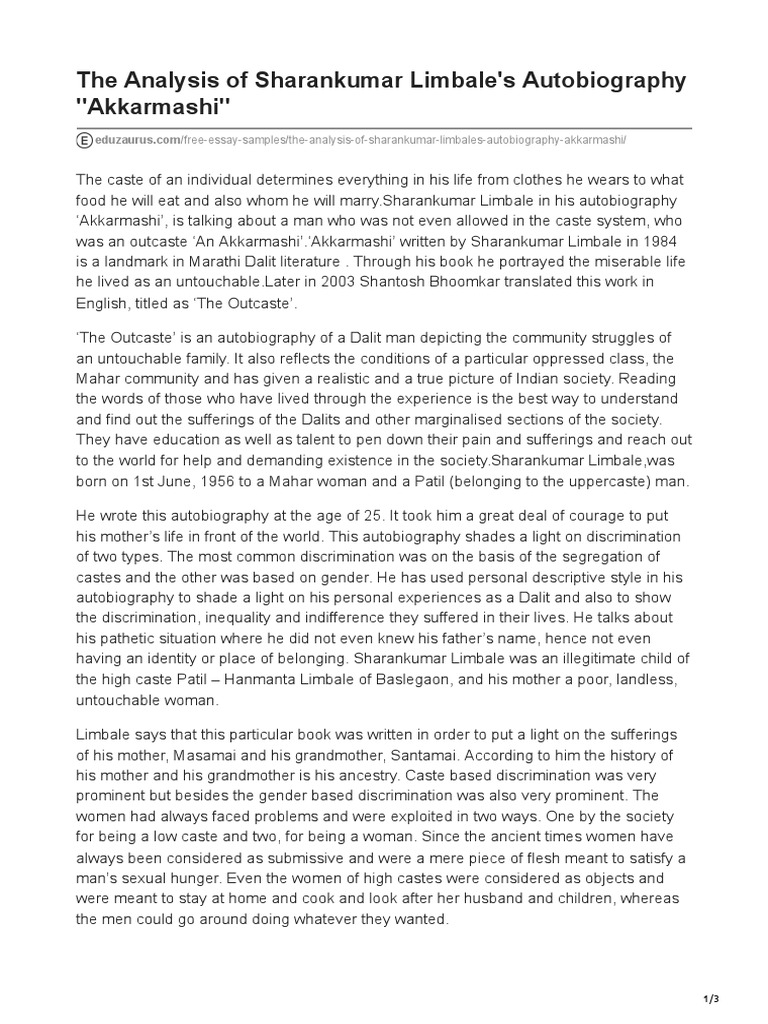 Outcaste PDF | PDF | Dalit