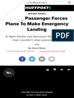 Farting Passenger Forces Plane To Make Emergency Landing