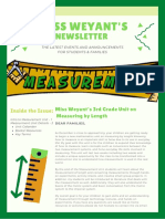 Measurement Unit Classroom Newsletter 2