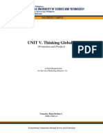 UNIT V. Thinking Globally: Nueva Ecija University of Science and Technology