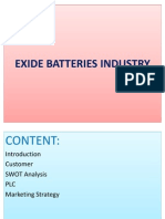 Exide Batteries Industry